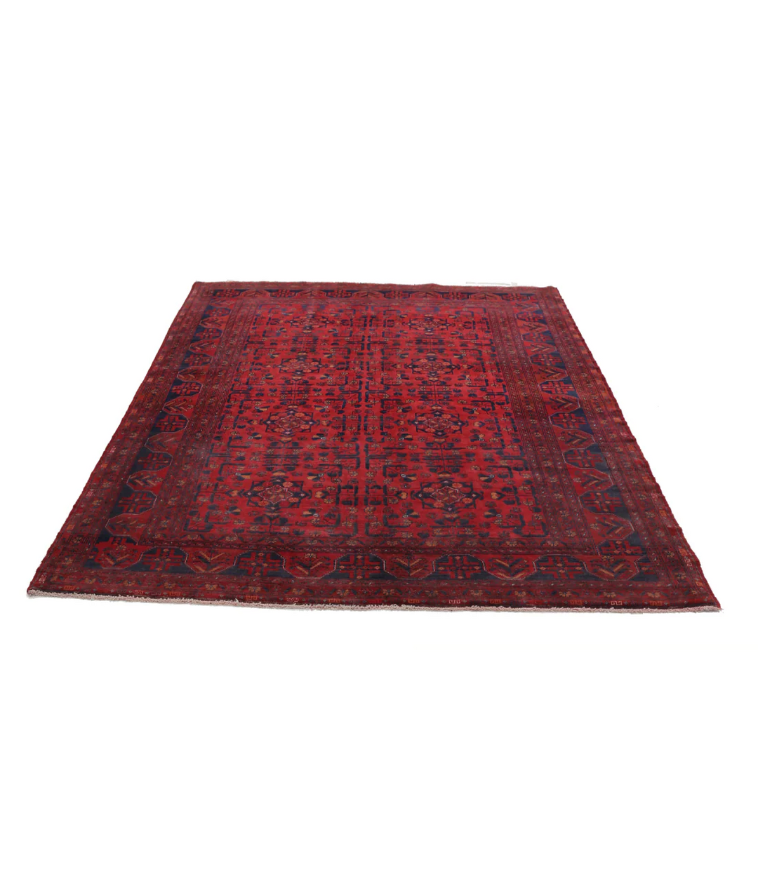 Afghan Khamyab Rug 4' 9" x 5' 11" Hand-Knotted | No. AT54518