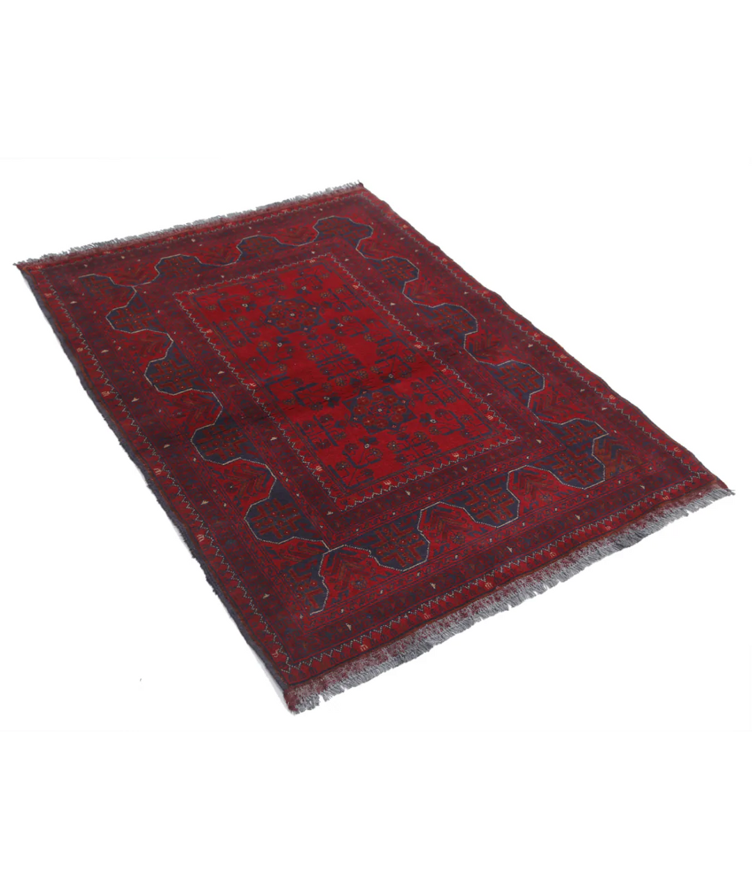 Afghan Khal Muhammadi Rug 3' 6" x 4' 10" Hand-Knotted | No. AT95066