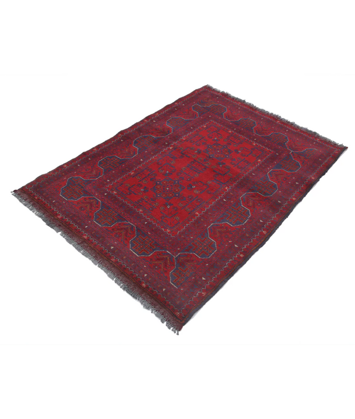 Afghan Khal Muhammadi Rug 3' 6" x 4' 10" Hand-Knotted | No. AT95066