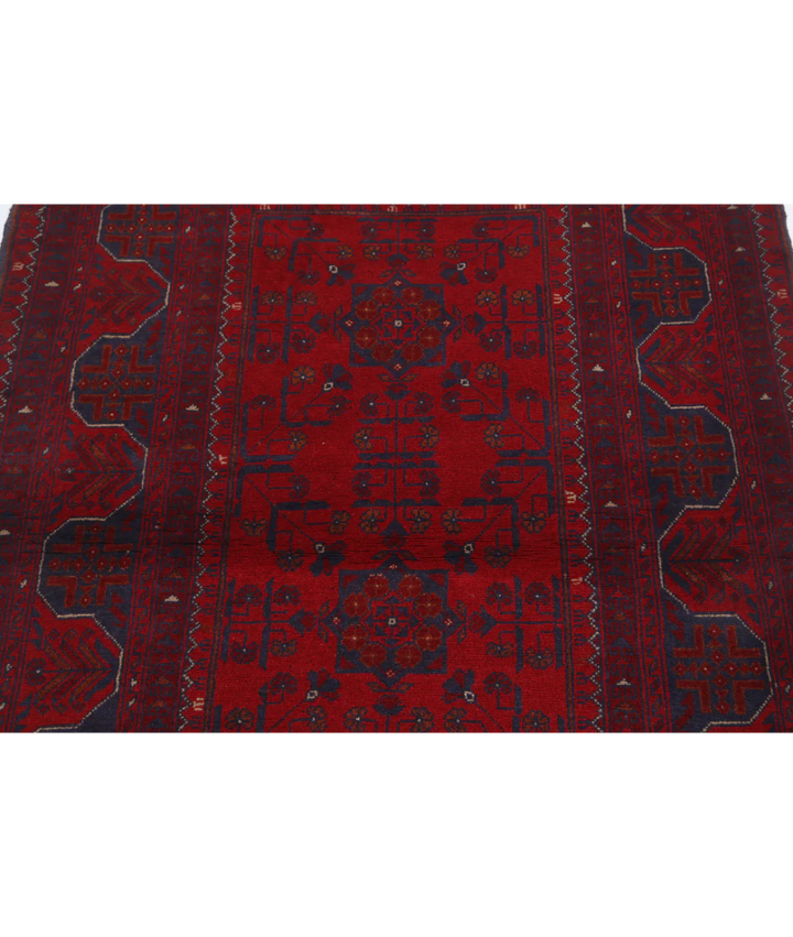 Afghan Khal Muhammadi Rug 3' 6" x 4' 10" Hand-Knotted | No. AT95066