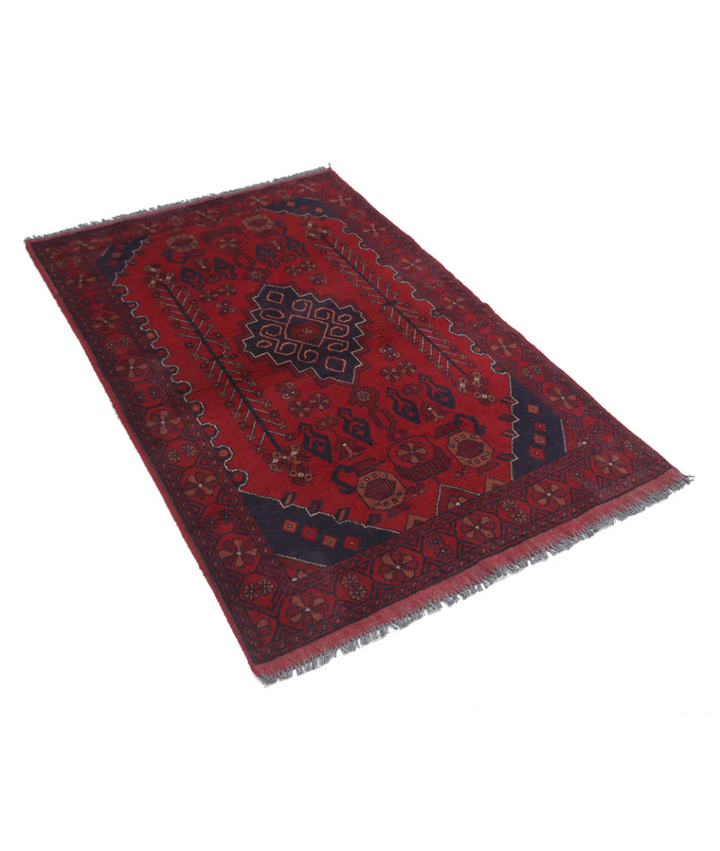 Afghan Khal Muhammadi Rug 3' 3" x 5' 0" Hand-Knotted | No. AT38866