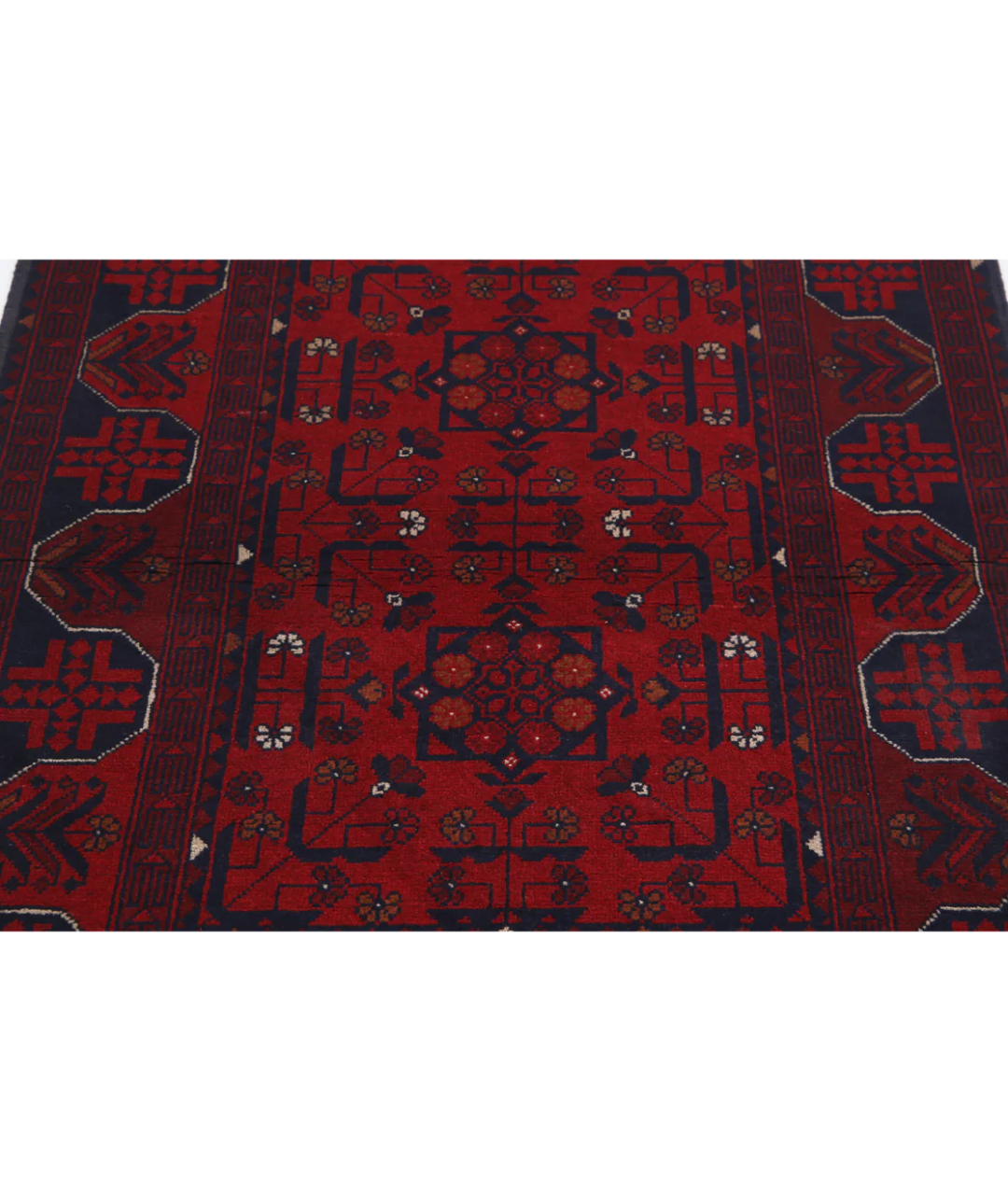 Afghan Khal Muhammadi Rug 3' 4" x 4' 11" Hand-Knotted | No. AT77452