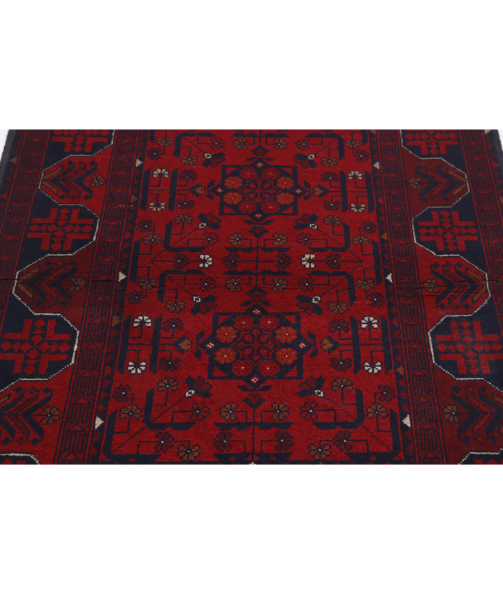 Afghan Khal Muhammadi Rug 3' 4" x 4' 11" Hand-Knotted | No. AT77452