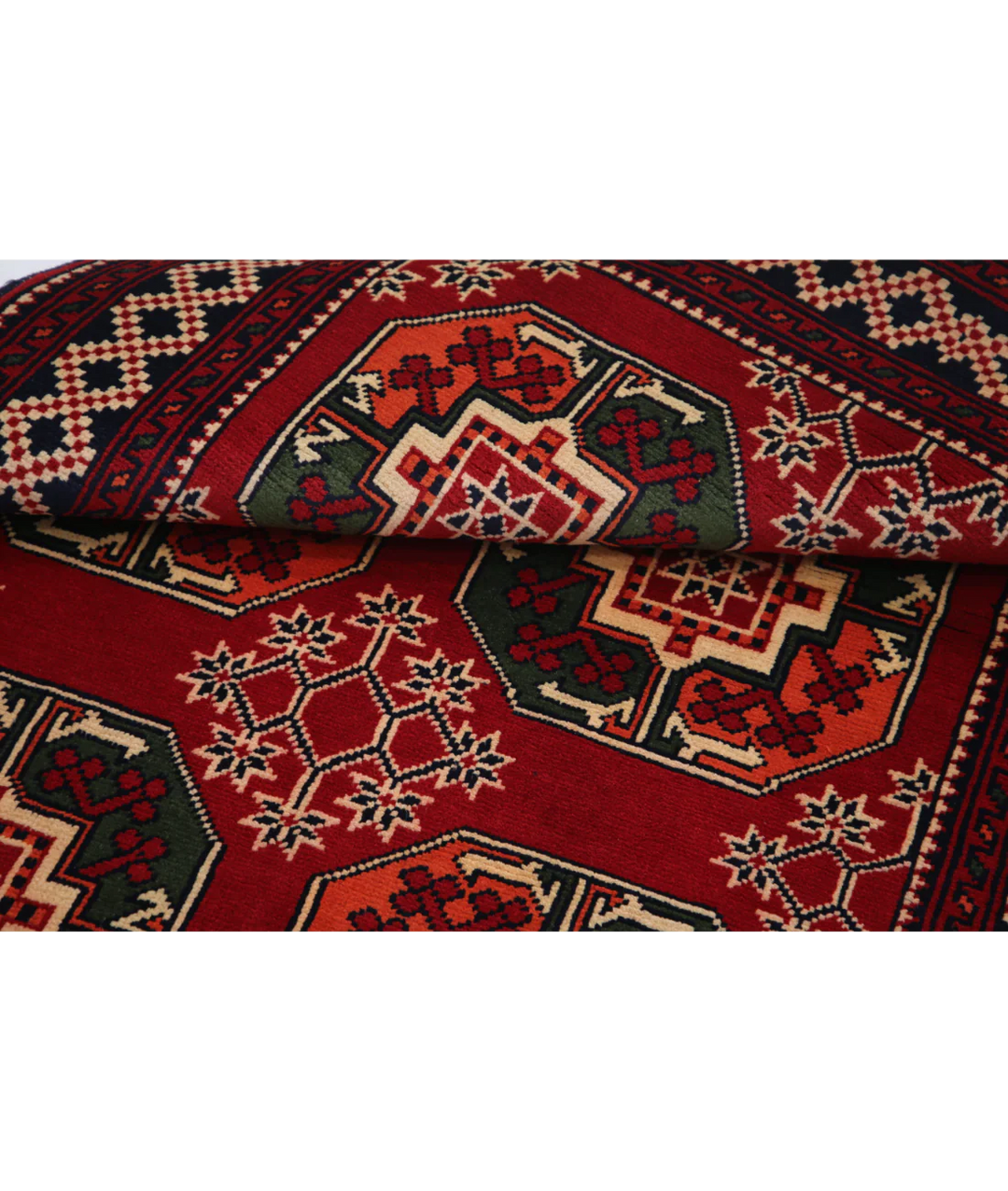 Afghan Karghai Rug 3' 4" x 4' 8" Hand-Knotted | No. AT60822