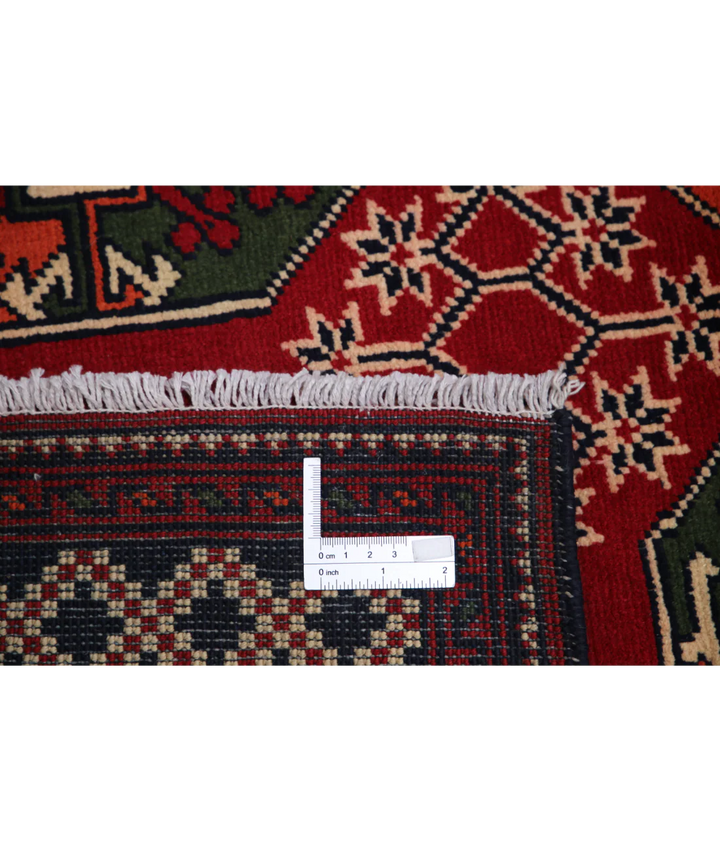 Afghan Karghai Rug 3' 4" x 4' 8" Hand-Knotted | No. AT60822