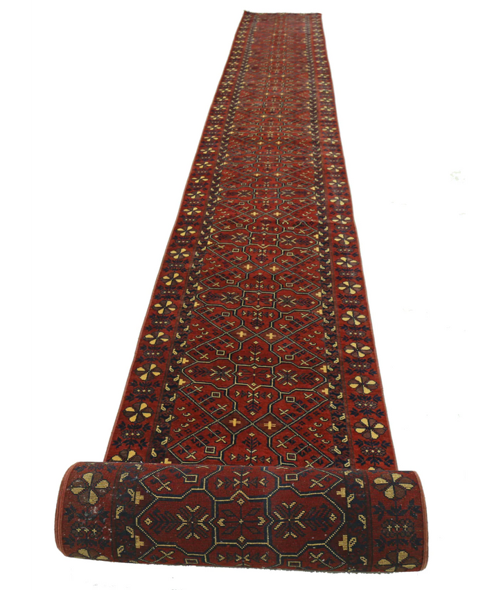 Afghan Khal Muhammadi Rug 2'7" x 47'7" Hand-Knotted | No. AT25655