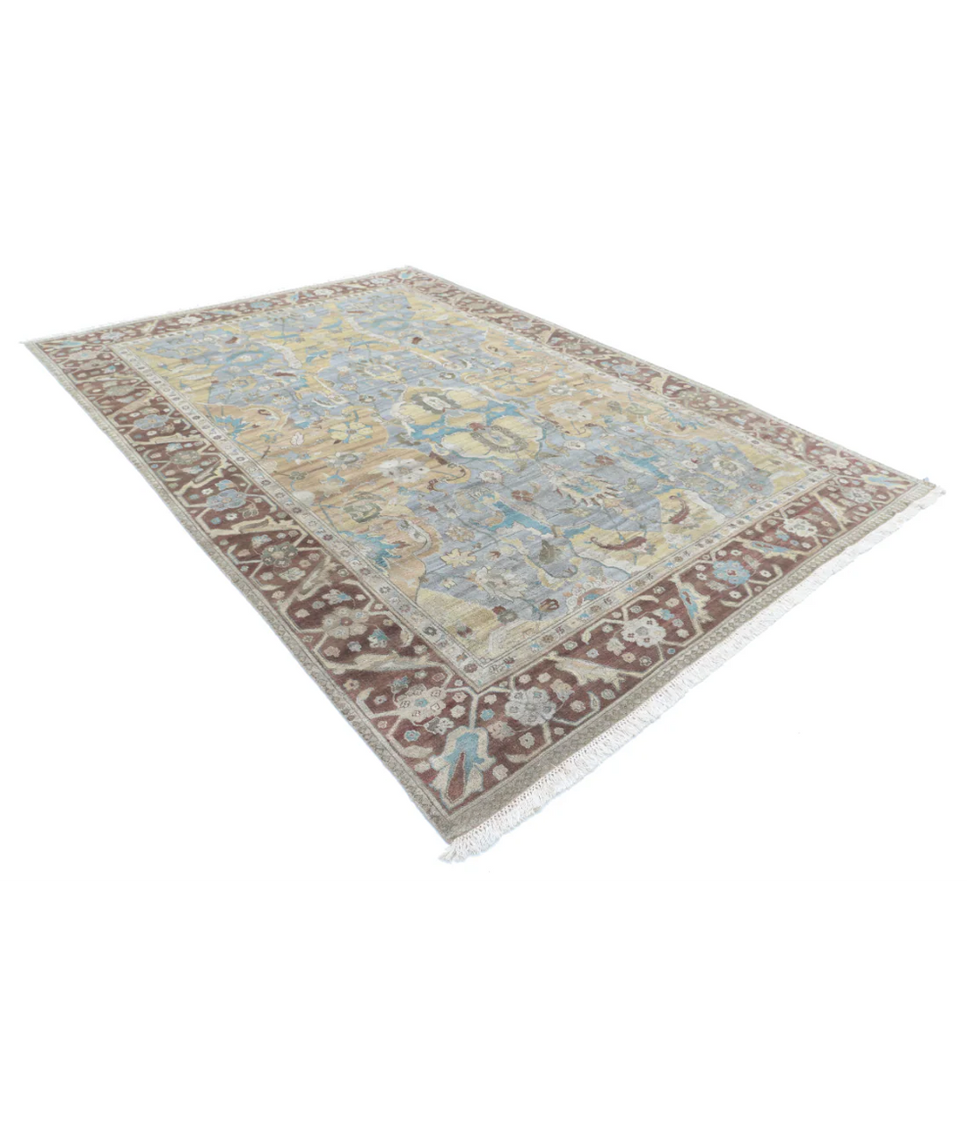 Afghan Agra Polonaise Rug 8' 1" x 11' 4" Hand-Knotted | No. AT60951