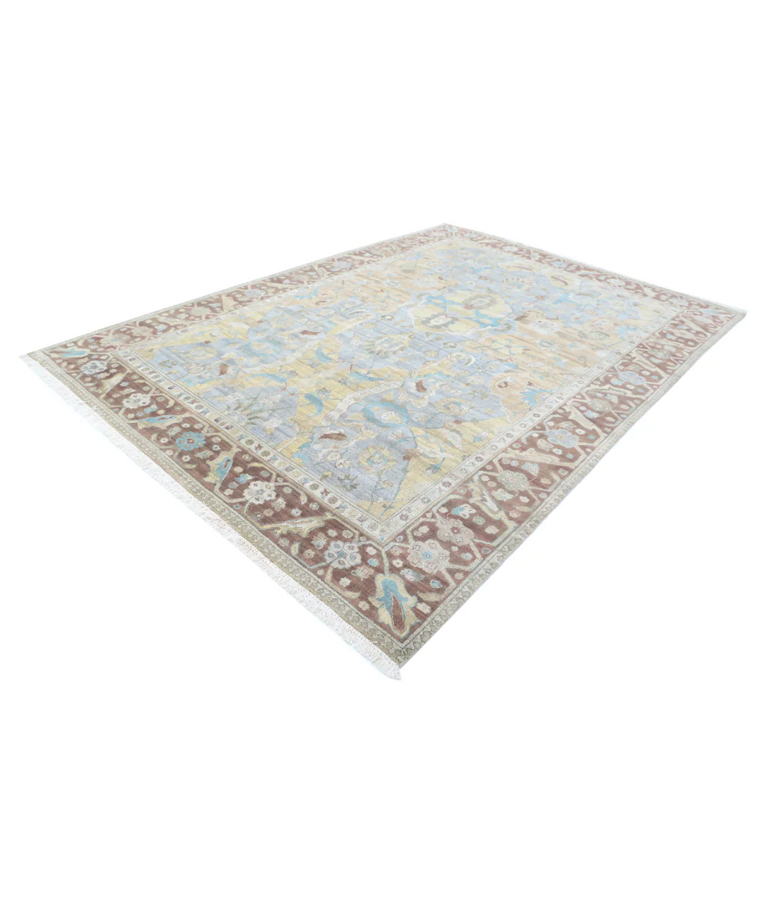 Afghan Agra Polonaise Rug 8' 1" x 11' 4" Hand-Knotted | No. AT60951