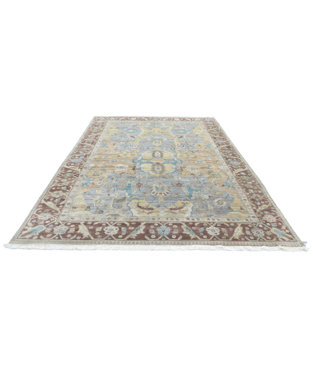 Afghan Agra Polonaise Rug 8' 1" x 11' 4" Hand-Knotted | No. AT60951