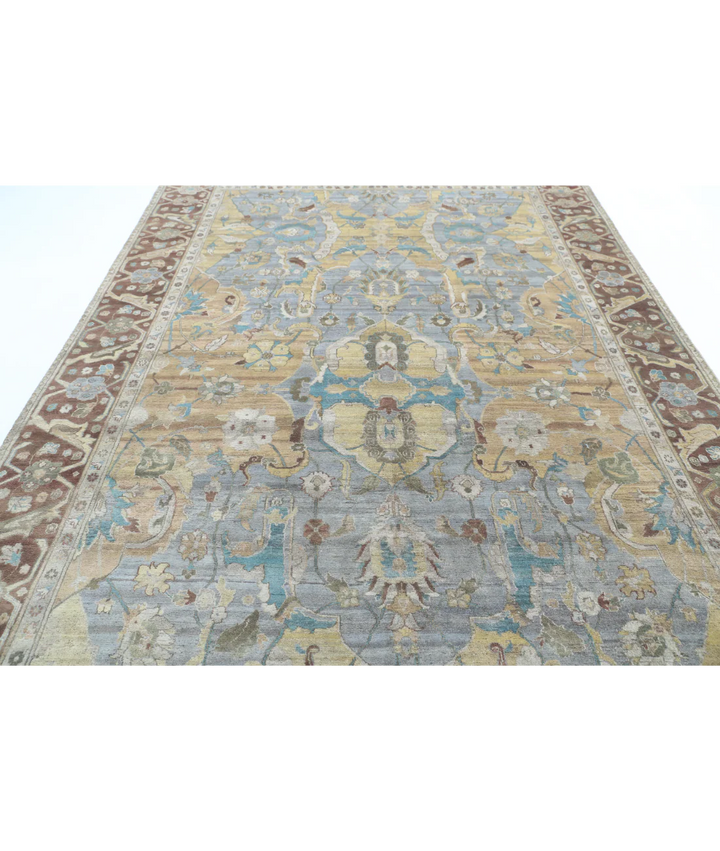 Afghan Agra Polonaise Rug 8' 1" x 11' 4" Hand-Knotted | No. AT60951