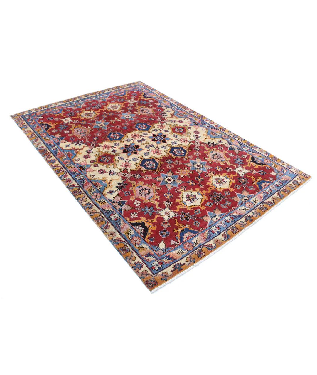 Afghan Agra Rug 5' 0" x 7' 0" Hand-Knotted | No. AT88080