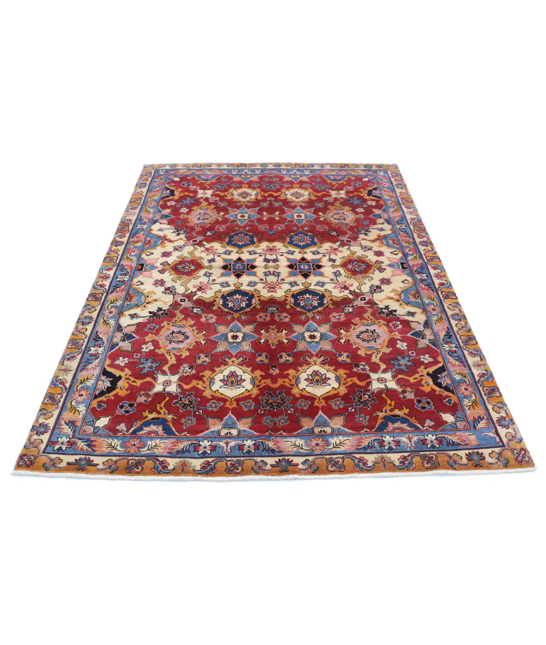 Afghan Agra Rug 5' 0" x 7' 0" Hand-Knotted | No. AT88080