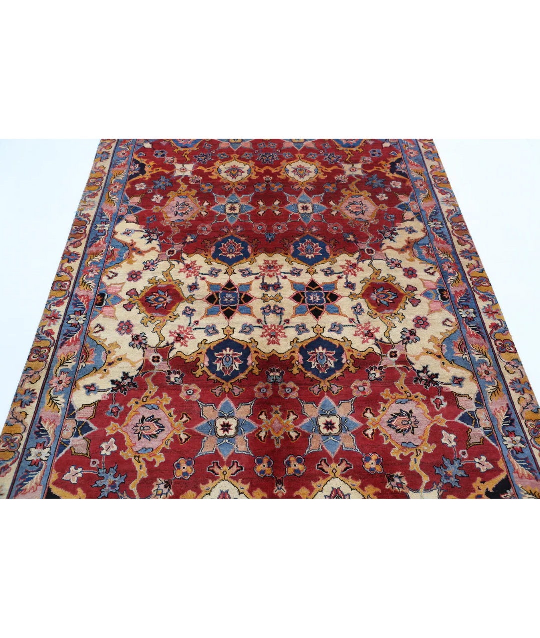 Afghan Agra Rug 5' 0" x 7' 0" Hand-Knotted | No. AT88080