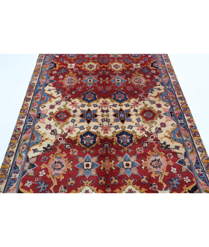 Afghan Agra Rug 5' 0" x 7' 0" Hand-Knotted | No. AT88080