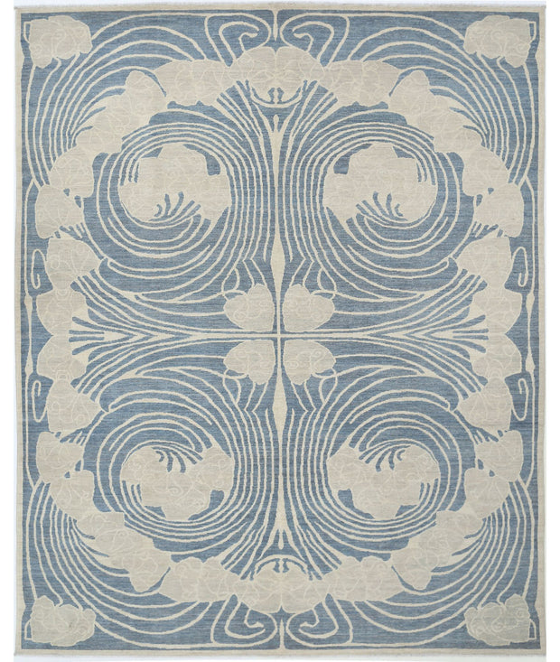 Hand Knotted Nouvelle Wool Rug 8' 0" x 10' 1" - No. AT36083