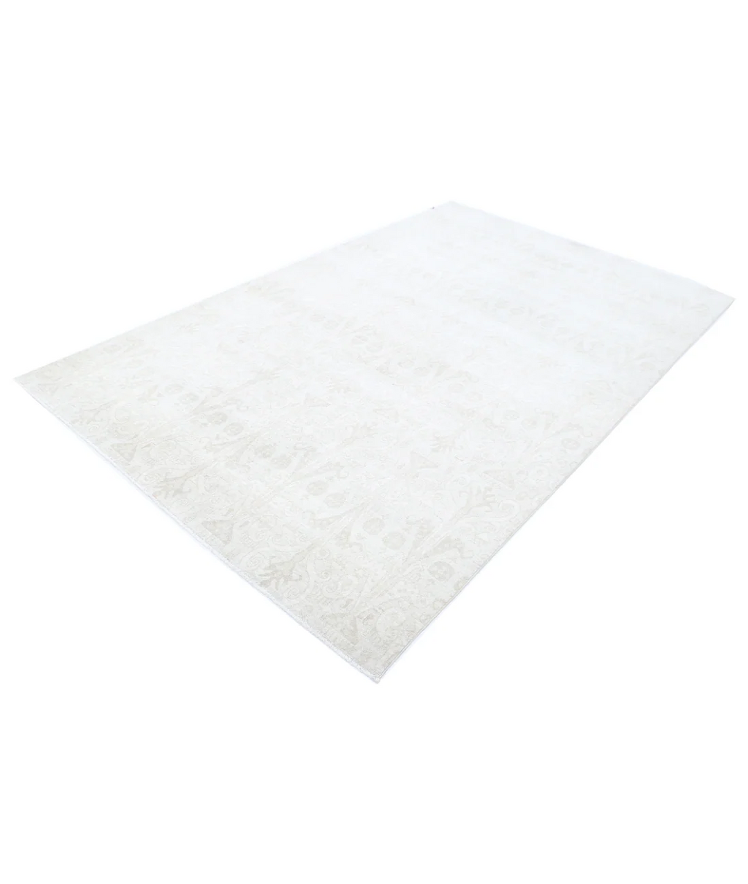 Teal Afghan Tabriz Rug 5' 10" x 9' 5" Hand-Knotted | No. AT31935