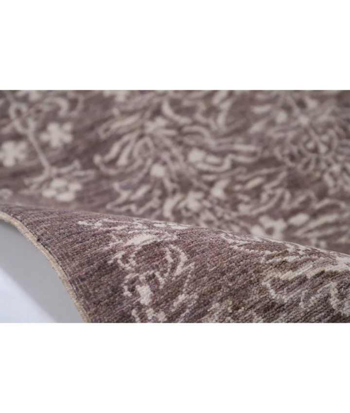 Brown Afghan Oriental Rug 5' 11" x 8' 7" Hand-Knotted | No. AT31475