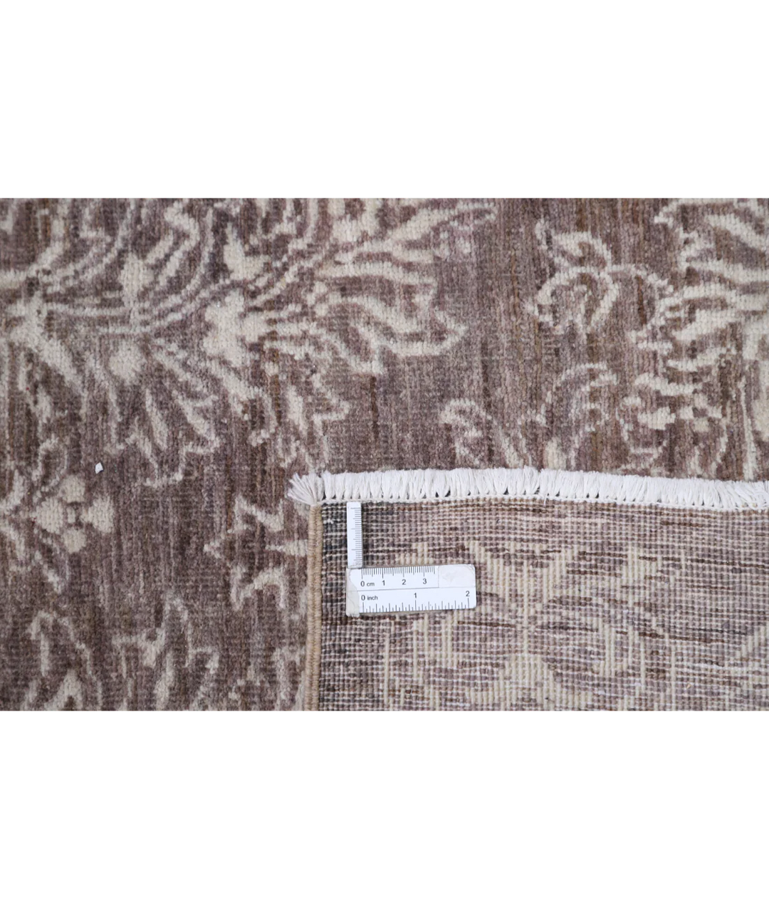 Brown Afghan Oriental Rug 5' 11" x 8' 7" Hand-Knotted | No. AT31475
