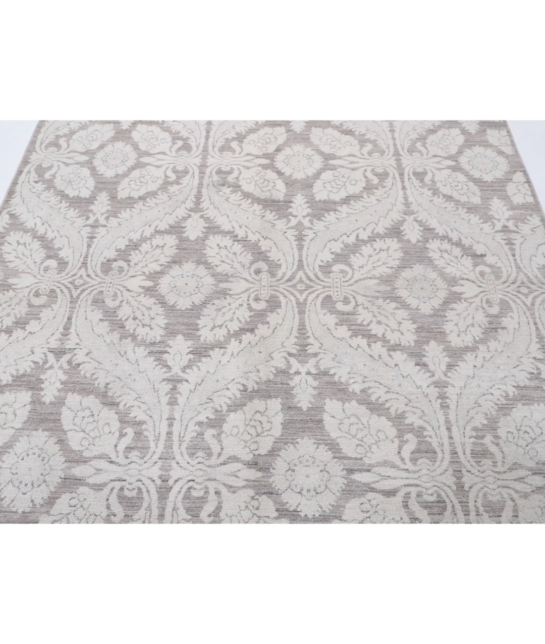 Brown Afghan Tabriz Rug 6' 2" x 8' 1" Hand-Knotted | No. AT53951