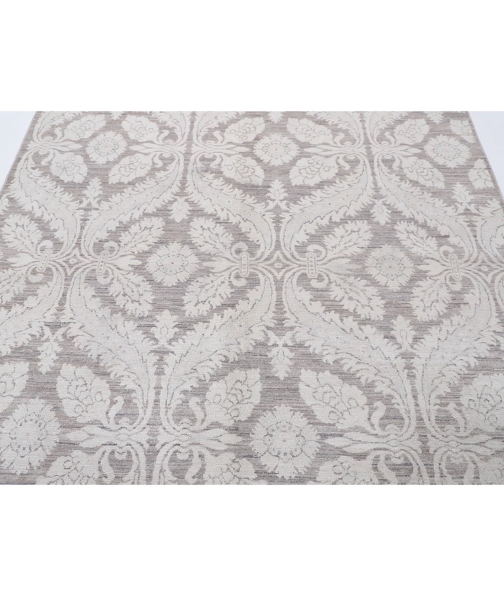 Brown Afghan Tabriz Rug 6' 2" x 8' 1" Hand-Knotted | No. AT53951