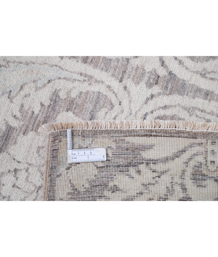 Brown Afghan Tabriz Rug 6' 2" x 8' 1" Hand-Knotted | No. AT53951
