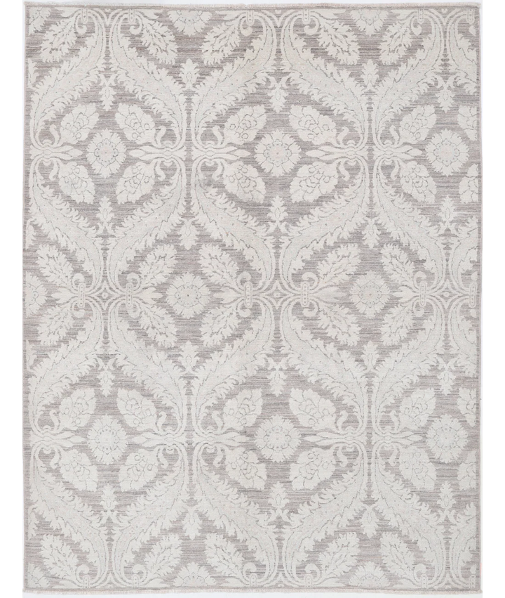 Brown Afghan Tabriz Rug 6' 2" x 8' 1" Hand-Knotted | No. AT53951