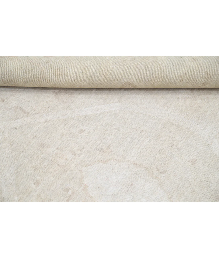 Brown Afghan Tabriz Rug 7'11" x 9'6" Hand-Knotted | No. AT10649