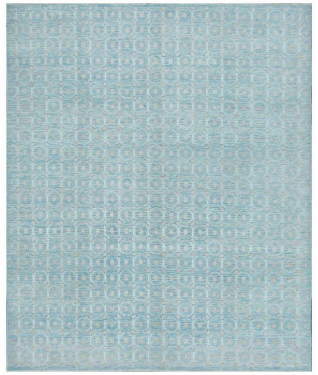 Hand Knotted Artemix Wool & Silk Rug 8'  1" x 9'  9" - No. AT57648