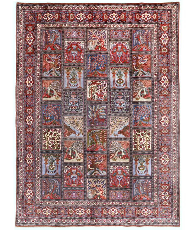 Hand Knotted Bakhtiari Wool Rug 9'  6" x 12'  9" - No. AT52992