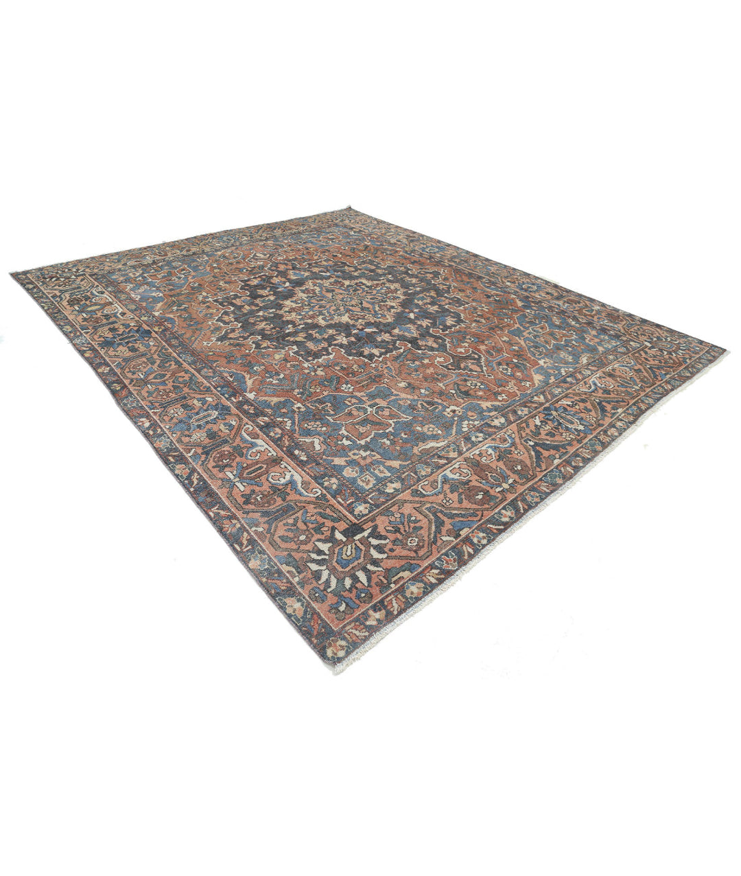 Persian Bakhtiari Vintage Rug 10' 0" x 11' 11" Hand-Knotted | No. AT36425