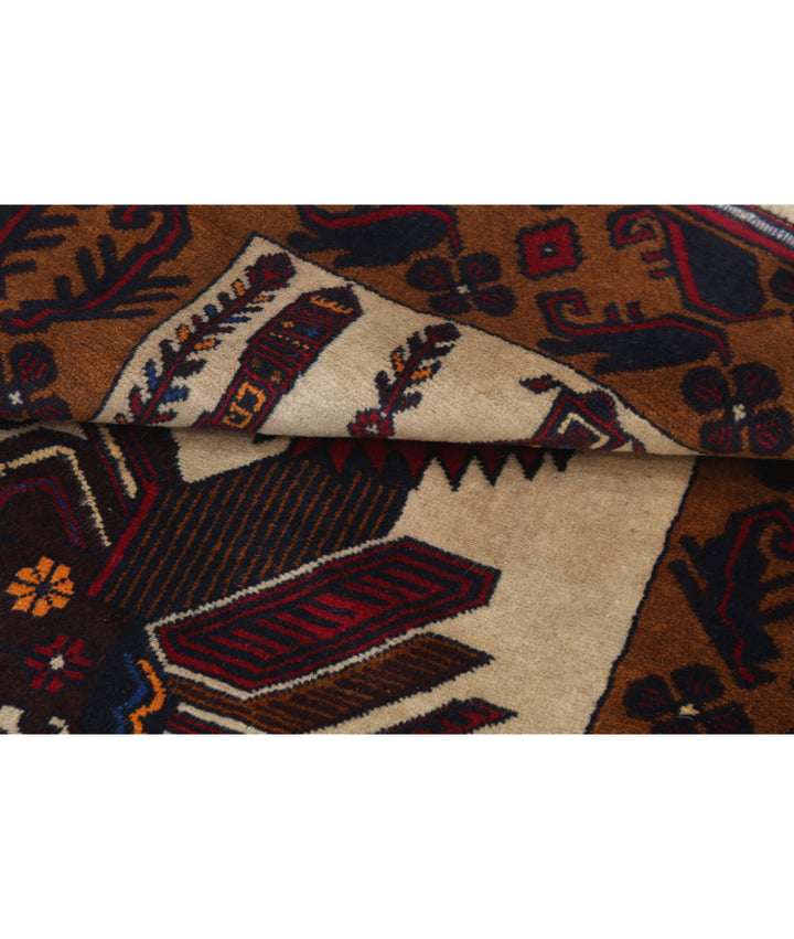 Hand Knotted Tribal Baluch Wool Rug 3' 0" x 4' 9" - No. AT35690