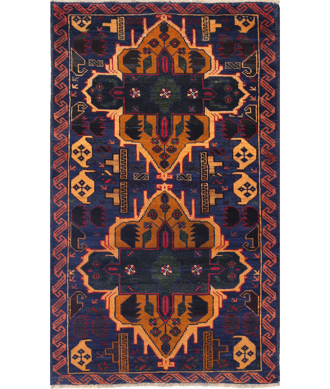 Hand Knotted Tribal Baluch Wool Rug 3' 0" x 5' 1" - No. AT12571