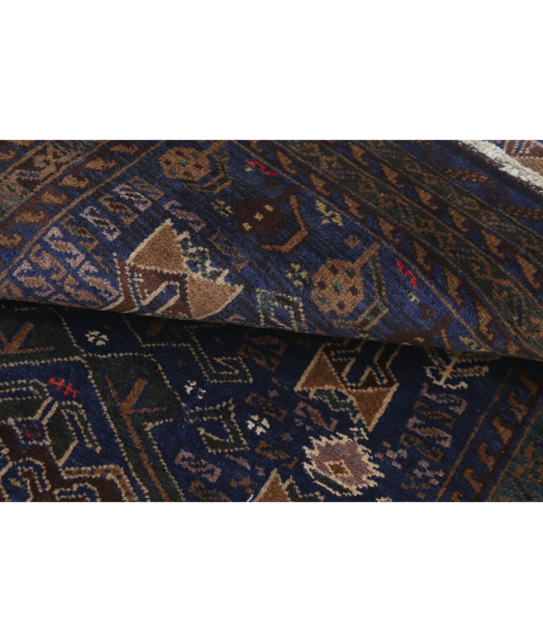 Hand Knotted Tribal Baluch Wool Rug 2' 11" x 4' 3" - No. AT95987