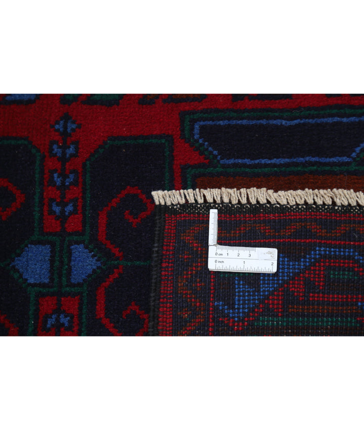 Red Afghan Baluchi Rug 2' 8" x 4' 7" Hand-Knotted | No. AT81228