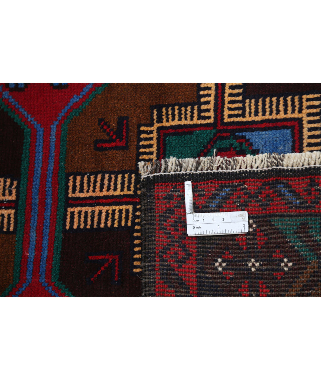 Red Afghan Tribal Rug 2' 10" x 4' 5" Hand-Knotted | No. AT48954
