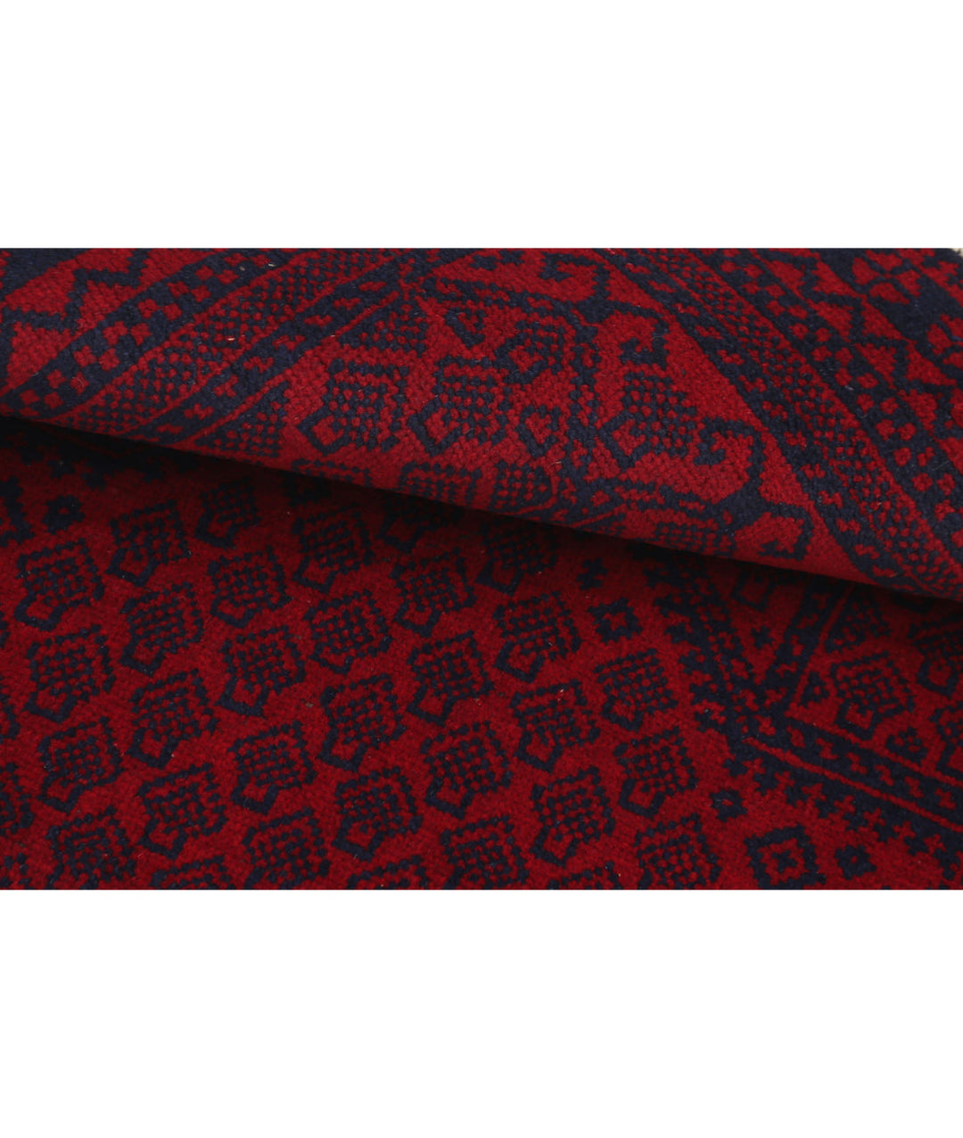 Red Afghan Tribal Rug 2' 8" x 4' 5" Hand-Knotted | No. AT31202
