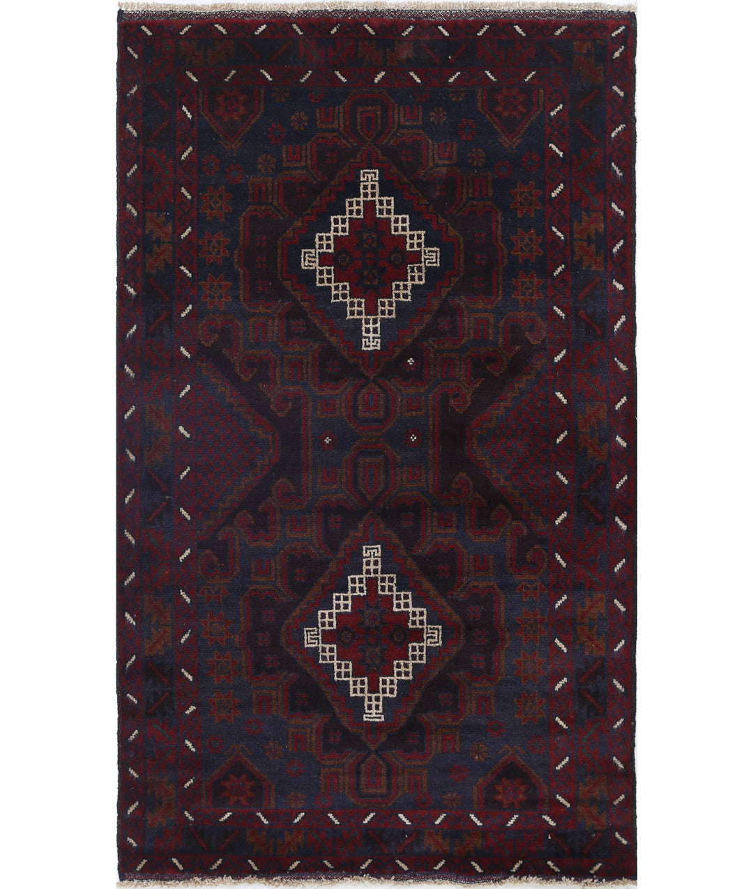 Hand Knotted Tribal Baluch Wool Rug 3' 1" x 5' 1" - No. AT12281