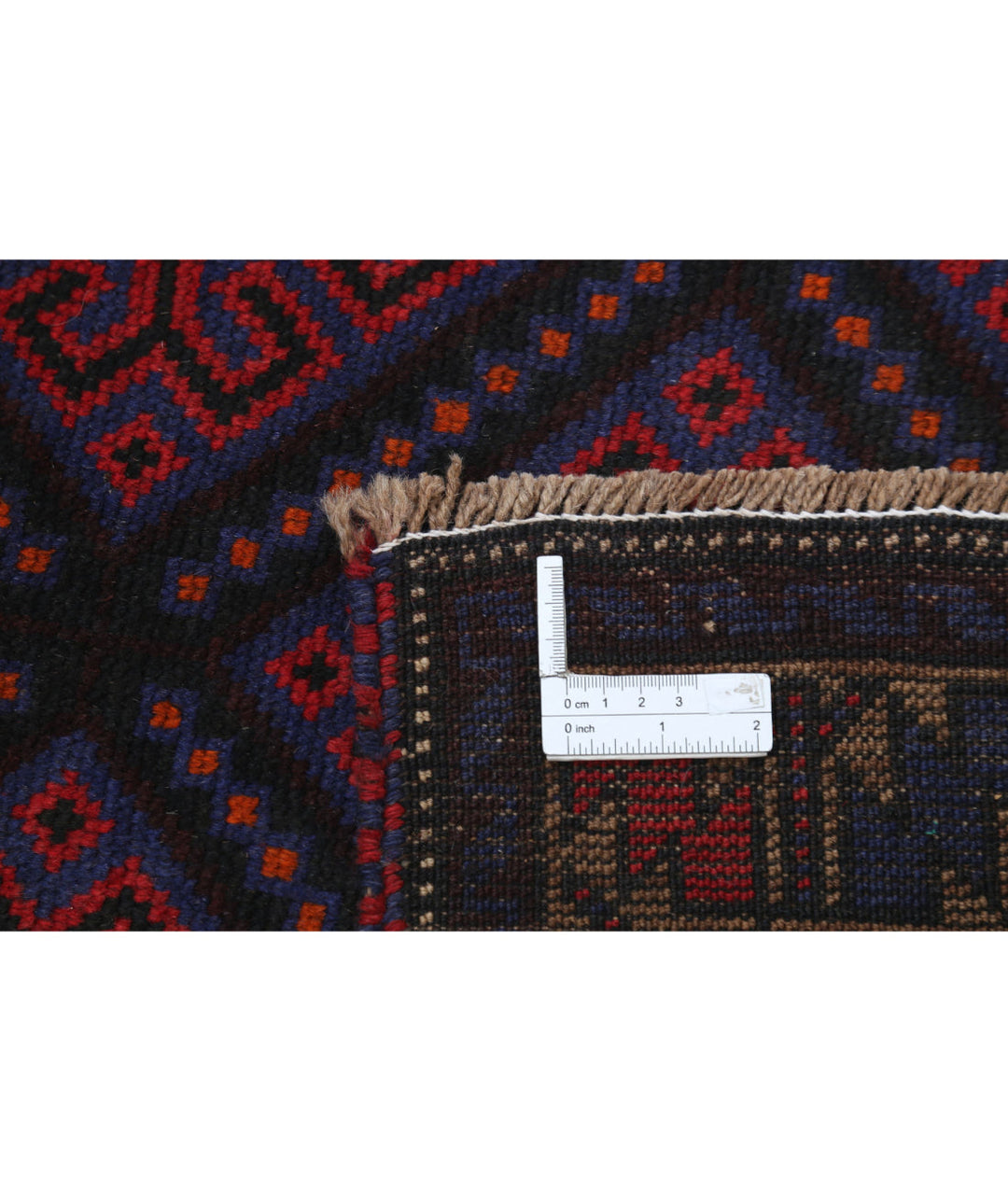 Red Afghan Tribal Rug 2' 10" x 4' 7" Hand-Knotted | No. AT64821
