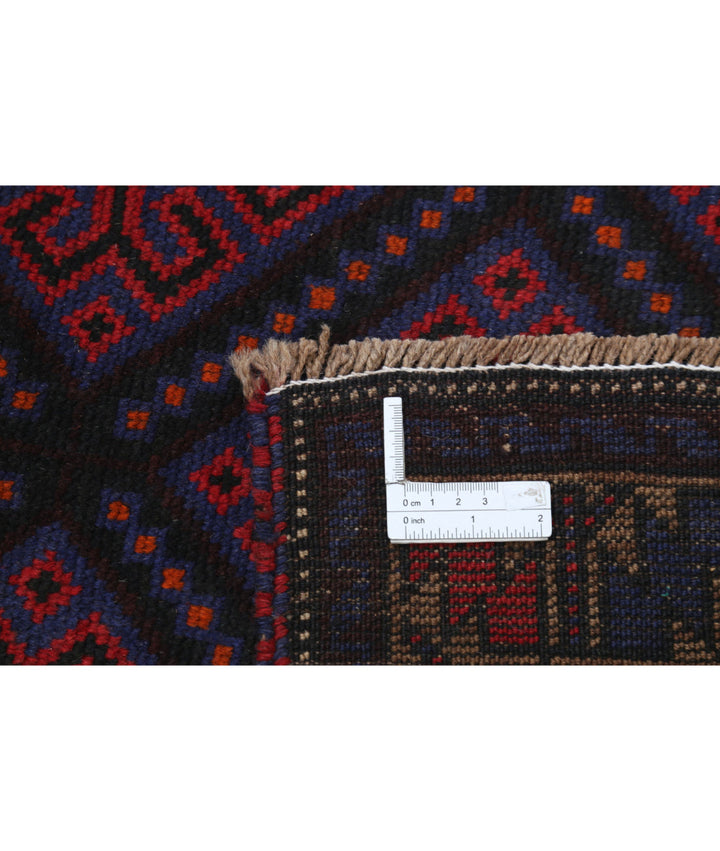 Red Afghan Tribal Rug 2' 10" x 4' 7" Hand-Knotted | No. AT64821