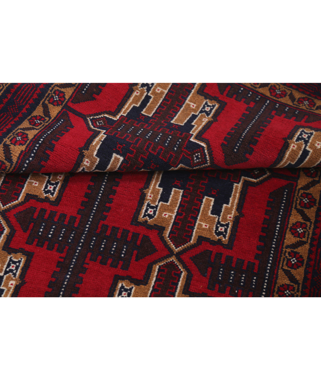 Hand Knotted Tribal Baluch Wool Rug 3' 2" x 4' 11" - No. AT42491