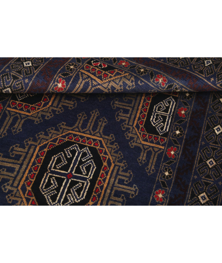 Red Afghan Tribal Rug 2' 11" x 4' 9" Hand-Knotted | No. AT89932