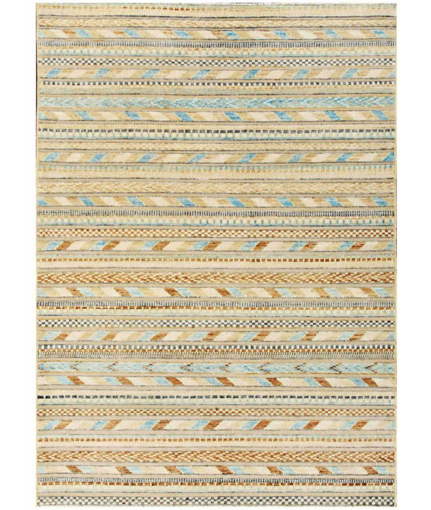 Hand Knotted Berjesta Wool Rug 4'  10" x 6'  8" - No. AT15196