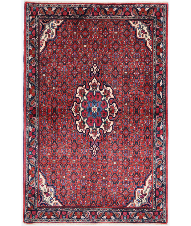 Hand Knotted Bijar Wool Rug 4'  2" x 6'  5" - No. AT28424