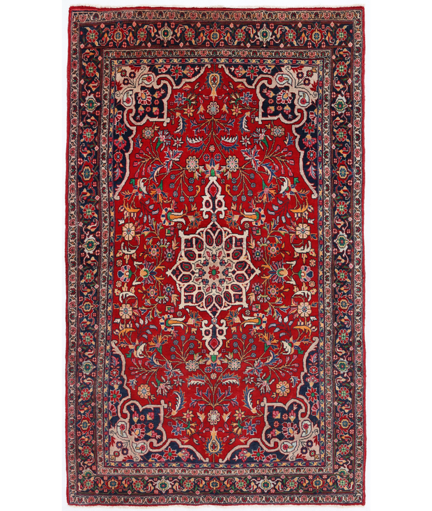 Hand Knotted Bijar Wool Rug 3'  6" x 5'  11" - No. AT95942