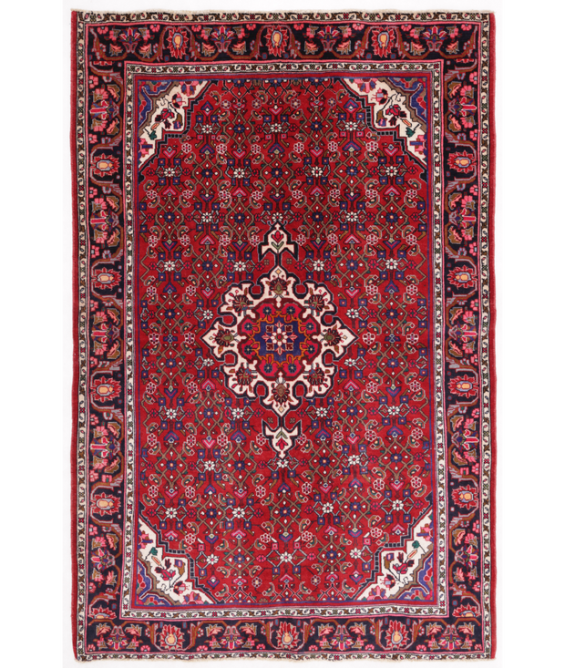 Hand Knotted Bijar Wool Rug 4'  3" x 6'  4" - No. AT90080