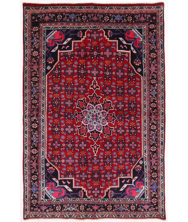Hand Knotted Bijar Wool Rug 4'  4" x 6'  7" - No. AT69023