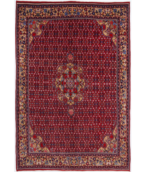 Hand Knotted Bijar Wool Rug 6'  8" x 10'  0" - No. AT90202