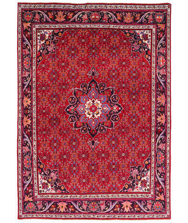 Hand Knotted Bijar Wool Rug 6'  8" x 9'  5" - No. AT19255