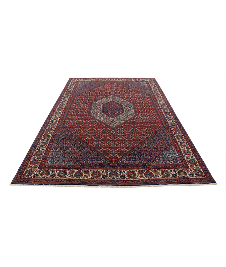 Afghan Bijar Rug 6' 8" x 9' 11" Hand-Knotted | No. AT56869