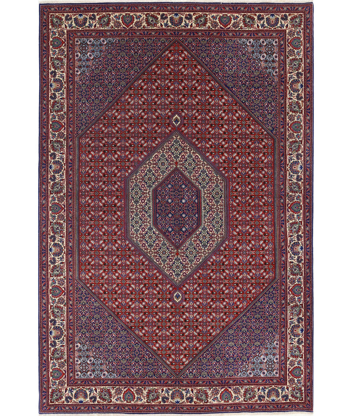 Afghan Bijar Rug 6' 8" x 9' 11" Hand-Knotted | No. AT56869